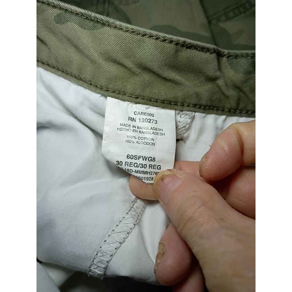 Wrangler Camo Cargo Shorts Mens 30 Woodland Camouflage Outdoor Utility Work - Picture 2 of 8
